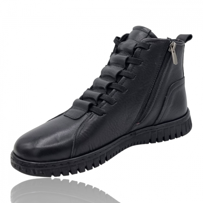 Ghete Damă Casual Din Piele Naturală Neagră 30313 [6]