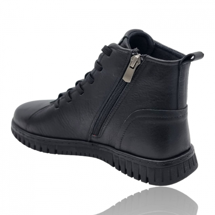 Ghete Damă Casual Din Piele Naturală Neagră 30313 [8]