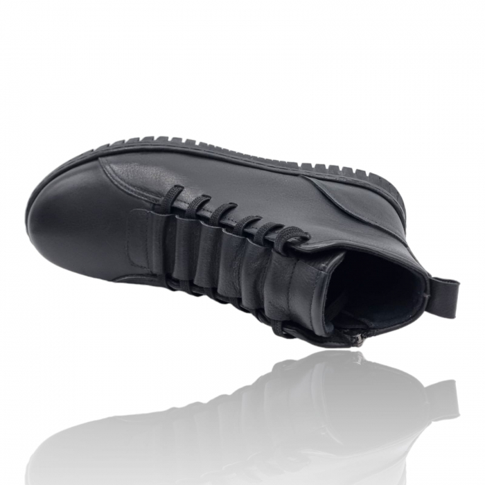 Ghete Damă Casual Din Piele Naturală Neagră 30313 [7]