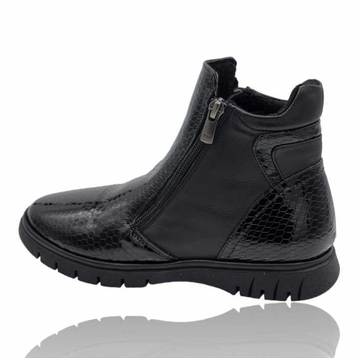 Ghete Damă Casual Din Piele Naturală Neagră 8730 [6]