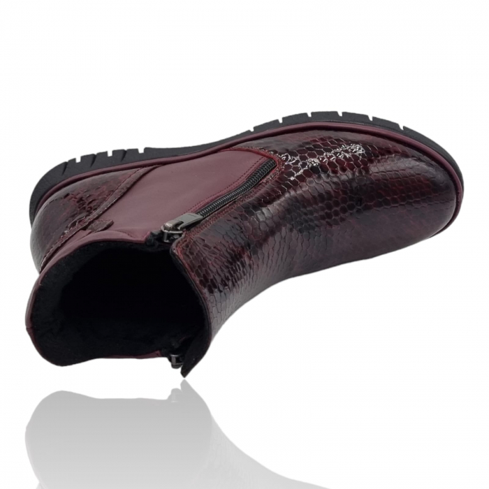 Ghete Damă Casual Din Piele Naturală Bordo Cro 8731 [3]