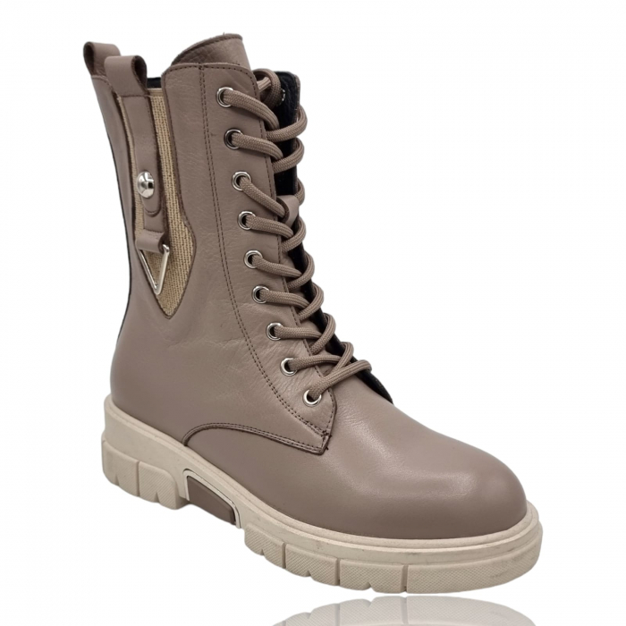 Ghete Damă Casual Din Piele Naturală Bej 8735 [3]