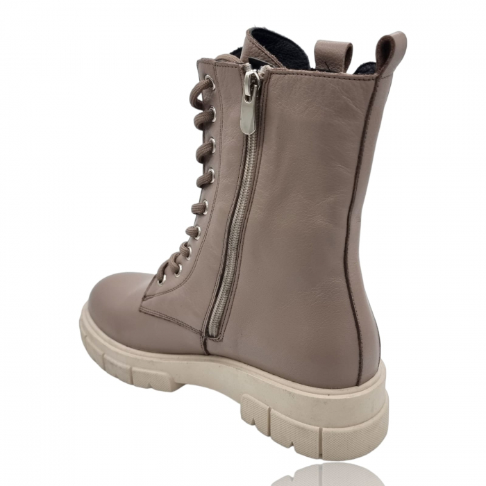 Ghete Damă Casual Din Piele Naturală Bej 8735 [5]