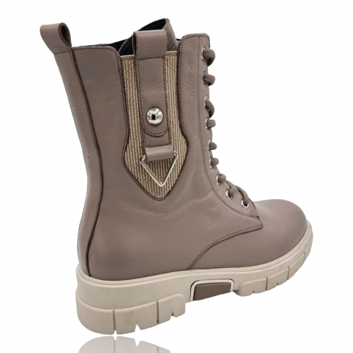 Ghete Damă Casual Din Piele Naturală Bej 8735 [6]