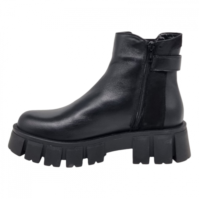 Ghete Damă Casual Din Piele Naturală Neagră 8773 [2]