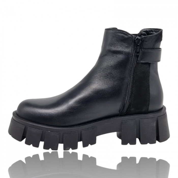 Ghete Damă Casual Din Piele Naturală Neagră 8773 [8]