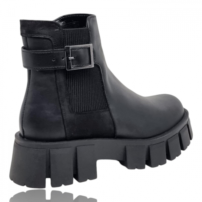Ghete Damă Casual Din Piele Naturală Neagră 8773 [9]