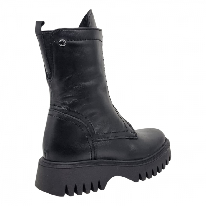 Ghete Damă Casual Din Piele Naturală Neagră 8774 [3]
