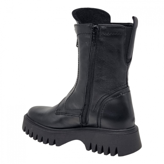 Ghete Damă Casual Din Piele Naturală Neagră 8774 [4]