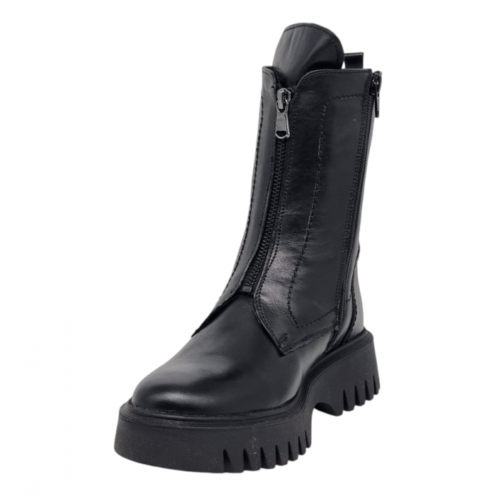 Ghete Damă Casual Din Piele Naturală Neagră 8774 [5]