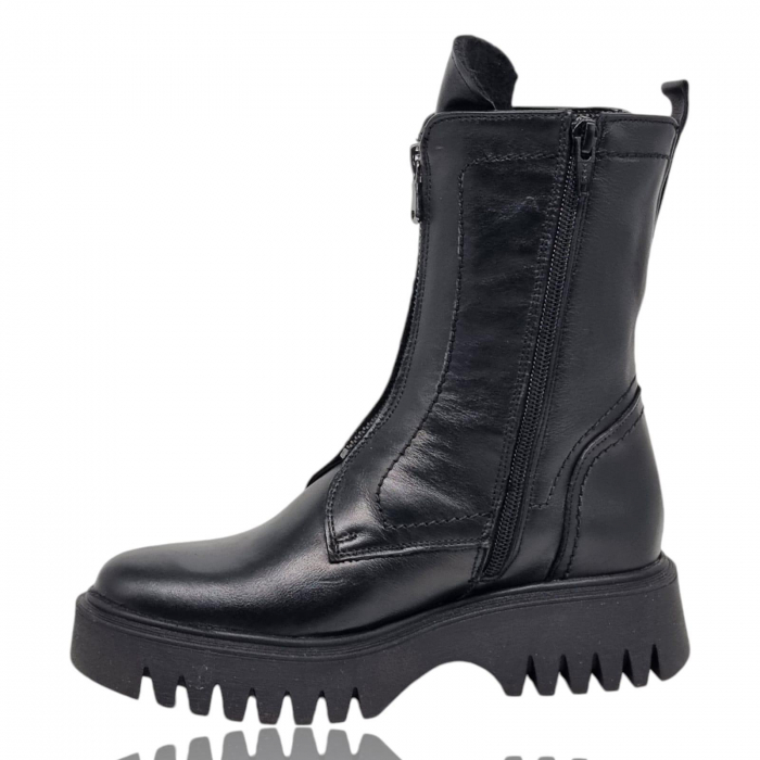 Ghete Damă Casual Din Piele Naturală Neagră 8774 [7]