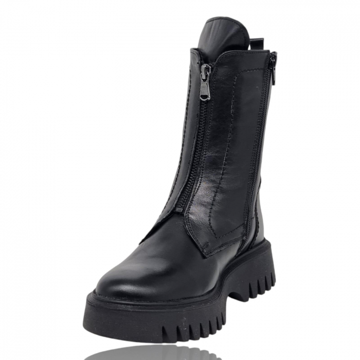 Ghete Damă Casual Din Piele Naturală Neagră 8774 [10]