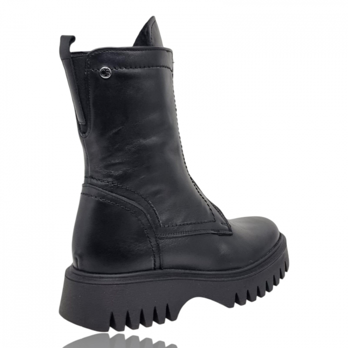 Ghete Damă Casual Din Piele Naturală Neagră 8774 [8]