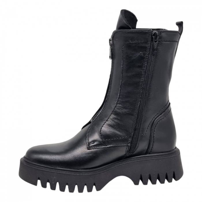 Ghete Damă Casual Din Piele Naturală Neagră 8774 [2]