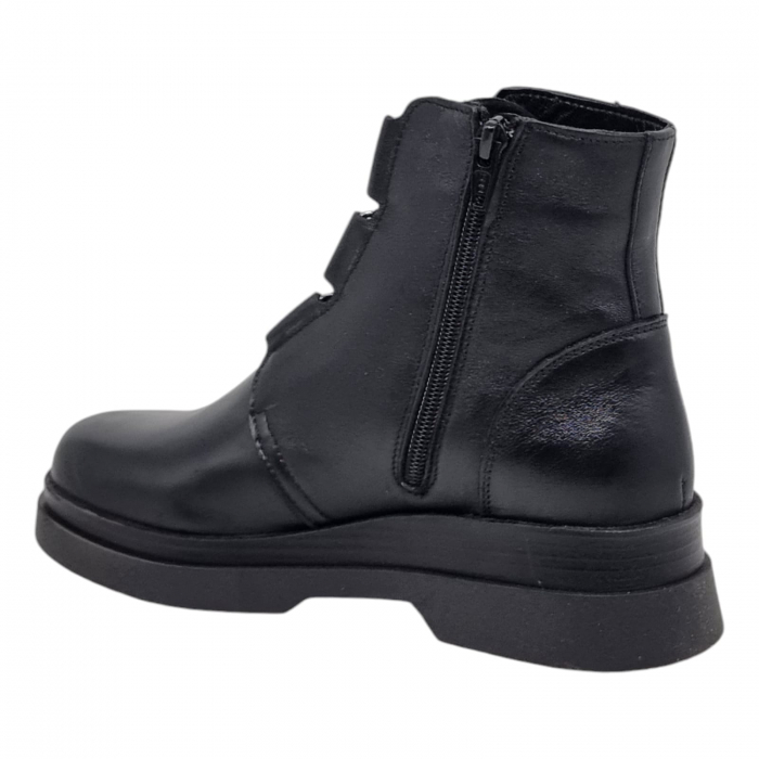Ghete Damă Casual Din Piele Naturală Neagră 8775 [4]