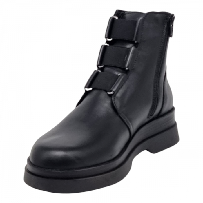 Ghete Damă Casual Din Piele Naturală Neagră 8775 [3]