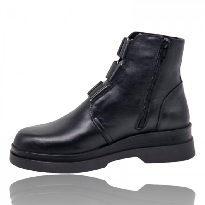 Ghete Damă Casual Din Piele Naturală Neagră 8775 [8]
