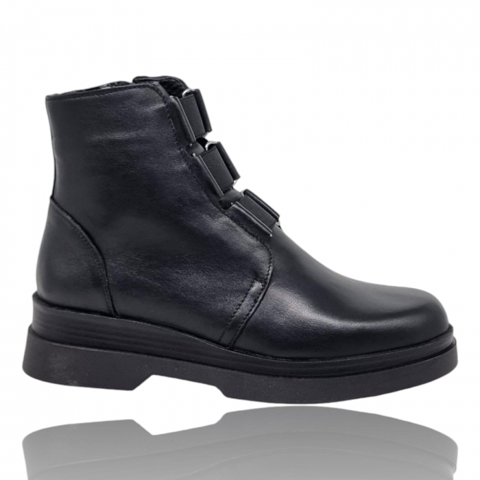 Ghete Damă Casual Din Piele Naturală Neagră 8775 [7]