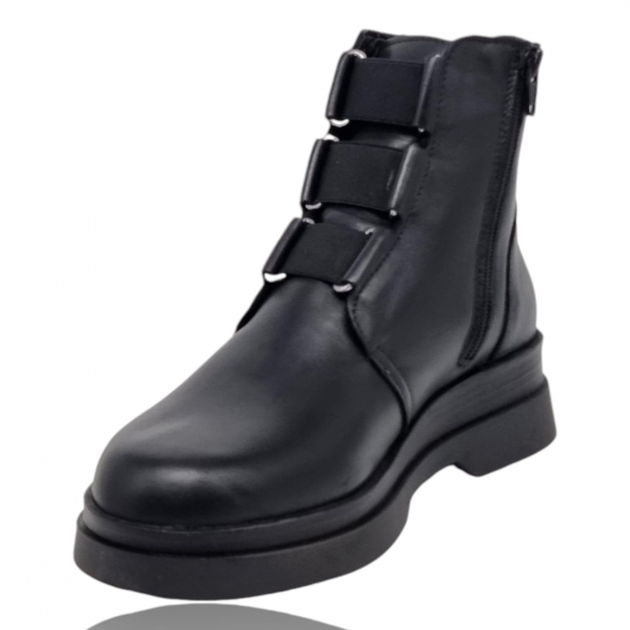 Ghete Damă Casual Din Piele Naturală Neagră 8775 [9]