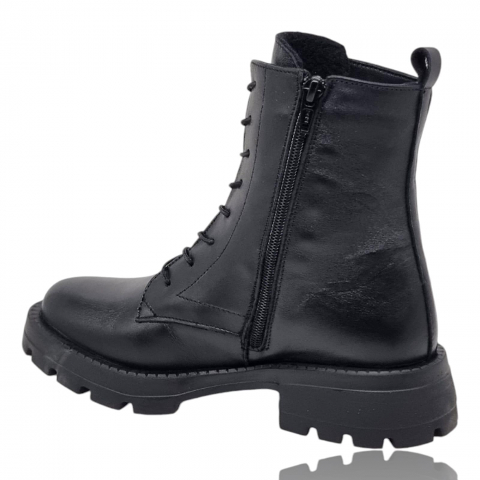 Ghete Damă Casual Din Piele Naturală Neagră 8776 [9]