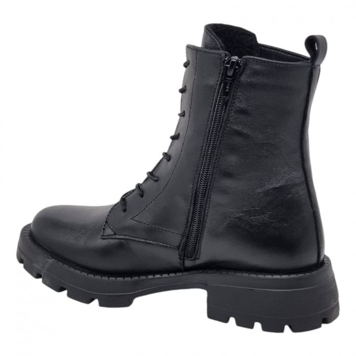 Ghete Damă Casual Din Piele Naturală Neagră 8776 [4]