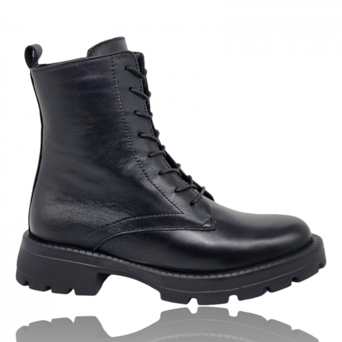 Ghete Damă Casual Din Piele Naturală Neagră 8776 [7]
