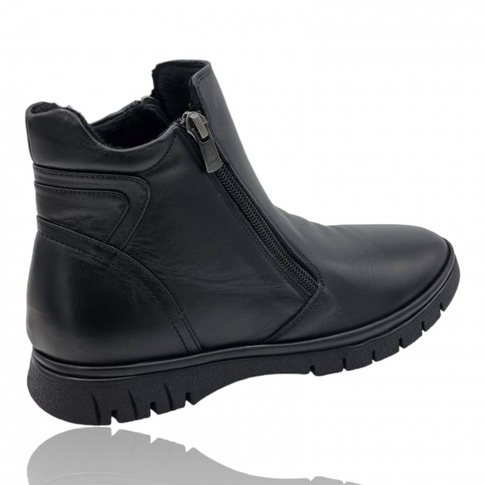 Ghete Damă Casual Din Piele Naturală Neagră 8752 [5]