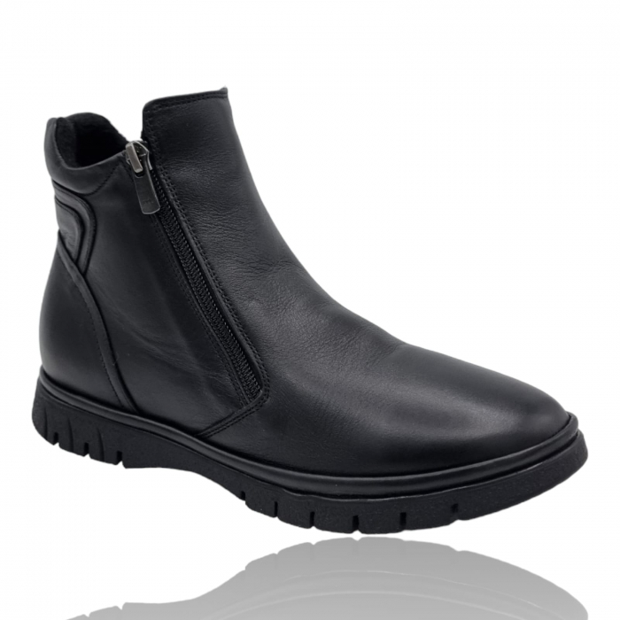 Ghete Damă Casual Din Piele Naturală Neagră 8752 [4]