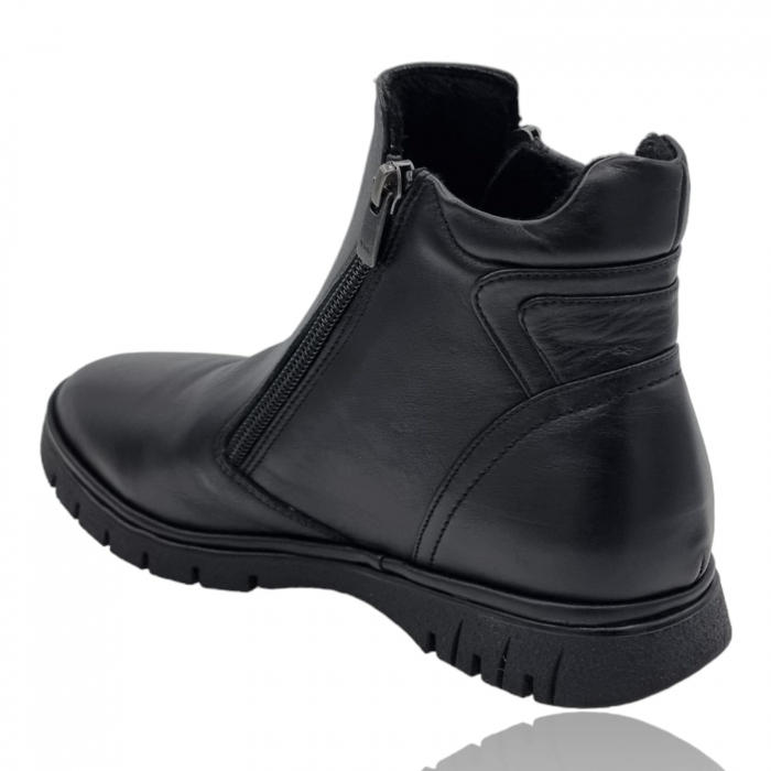 Ghete Damă Casual Din Piele Naturală Neagră 8752 [6]