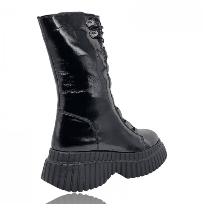 Ghete Damă Casual Din Piele Naturală Neagră 8779 [9]