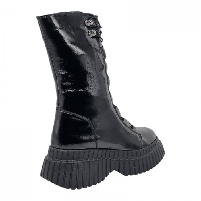 Ghete Damă Casual Din Piele Naturală Neagră 8779 [3]