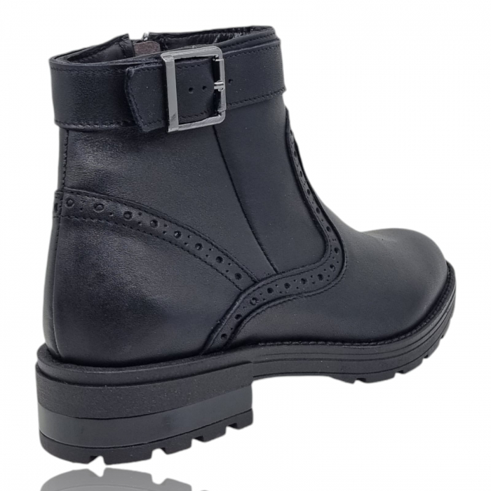 Ghete Damă Casual Din Piele Naturală Neagră 30342 [2]