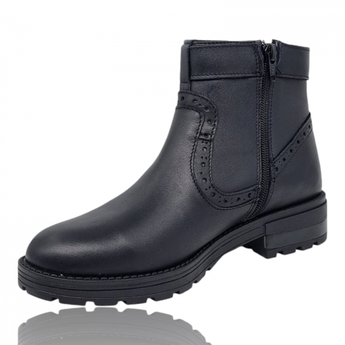Ghete Damă Casual Din Piele Naturală Neagră 30342 [3]