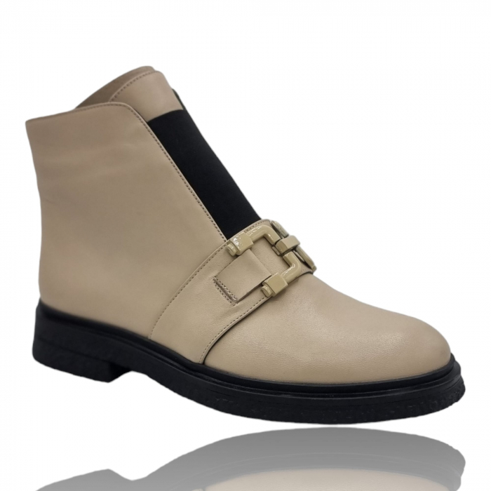 Ghete Damă Casual Din Piele Naturală Bej 8761 [4]