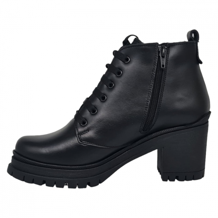 Ghete Damă Casual Din Piele Naturală Neagra 8530 [2]