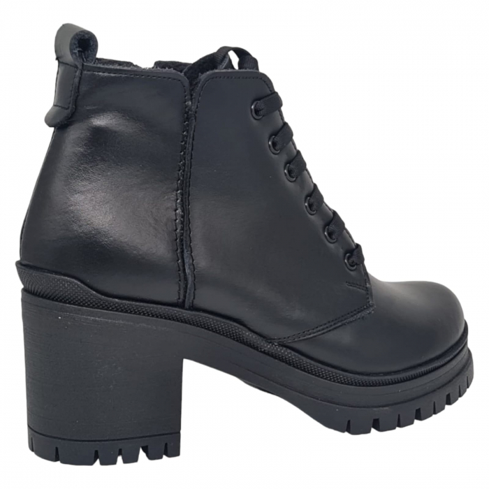 Ghete Damă Casual Din Piele Naturală Neagra 8530 [4]
