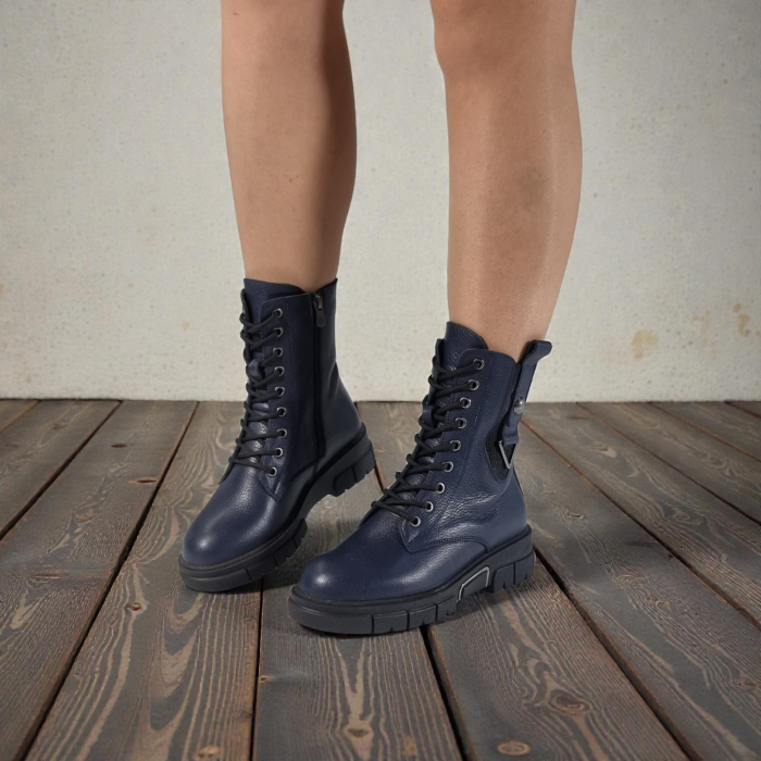 Ghete Damă Casual Din Piele Naturală Blue 30370 [10]