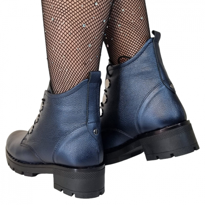 Ghete Damă Casual Din Piele Naturală Blue 8514 [9]