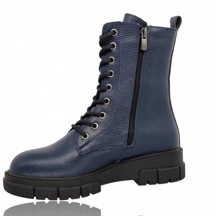 Ghete Damă Casual Din Piele Naturală Blue 8775 [3]