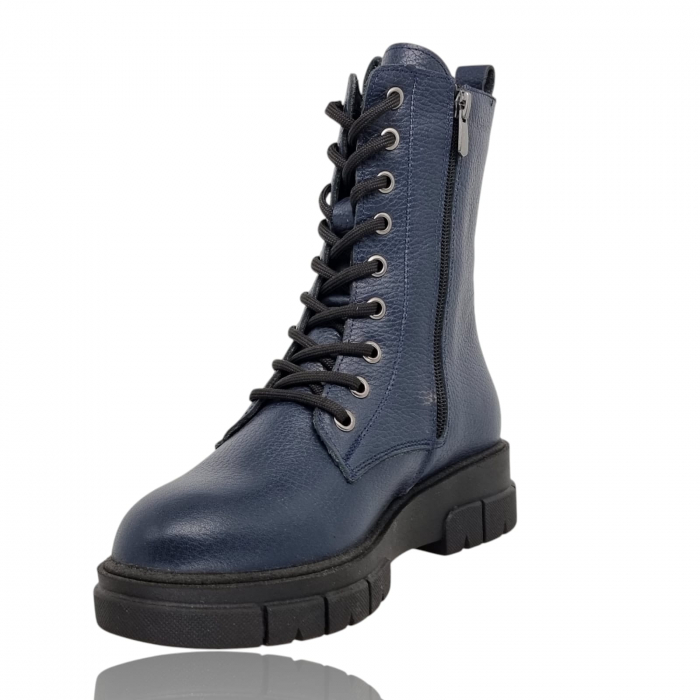 Ghete Damă Casual Din Piele Naturală Blue 8775 [2]