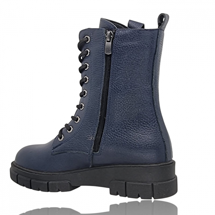 Ghete Damă Casual Din Piele Naturală Blue 8775 [5]