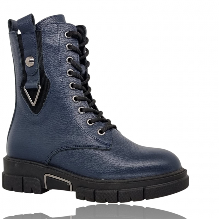 Ghete Damă Casual Din Piele Naturală Blue 8775 [6]