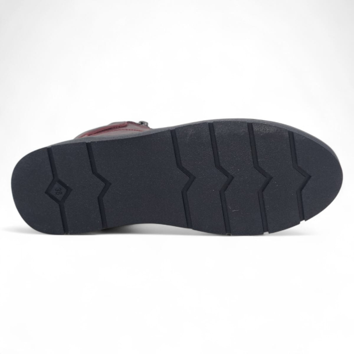 Ghete Damă Casual Din Piele Naturală Bordo 30325 [7]