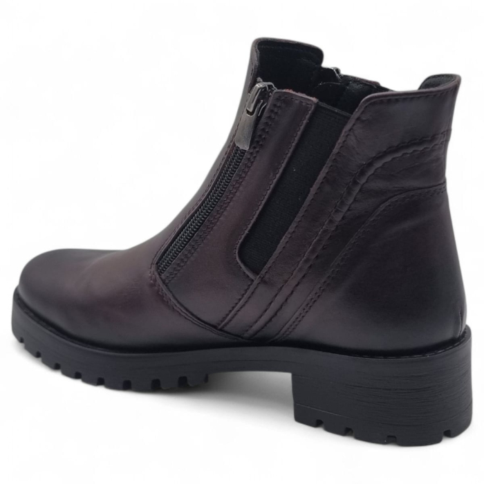 Ghete Damă Casual Din Piele Naturală Bordo 30238 [5]