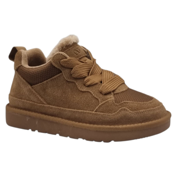 Ghete Damă Casual Din Piele Naturală Camel 30377 [2]
