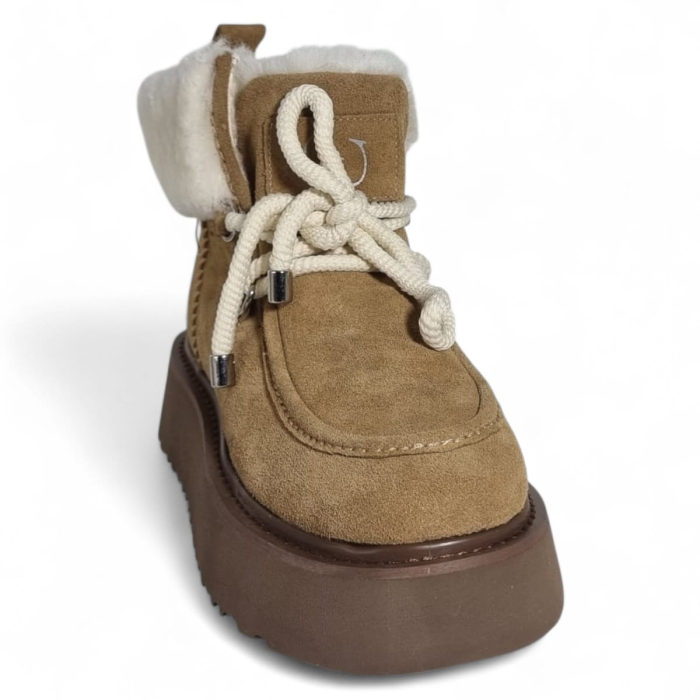 Ghete Damă Casual Din Piele Naturală Coniac 30382 [3]