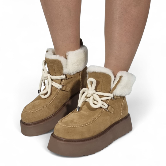 Ghete Damă Casual Din Piele Naturală Coniac 30382 [10]