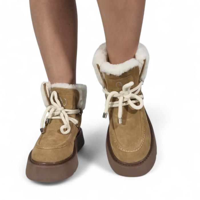 Ghete Damă Casual Din Piele Naturală Coniac 30382 [9]