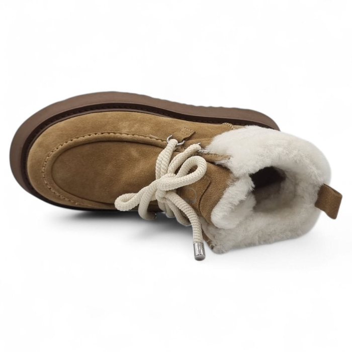 Ghete Damă Casual Din Piele Naturală Coniac 30382 [5]