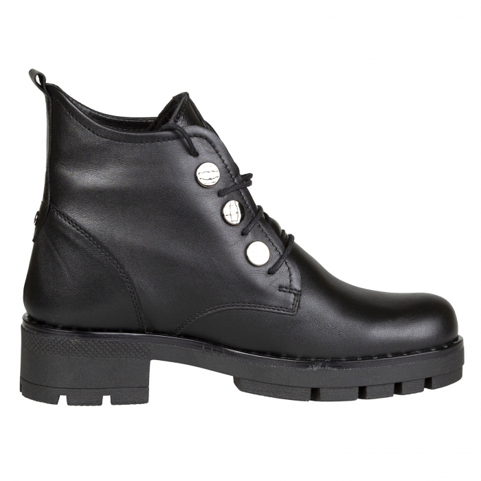Ghete Damă Casual Din Piele Naturală Neagră 8513 [2]